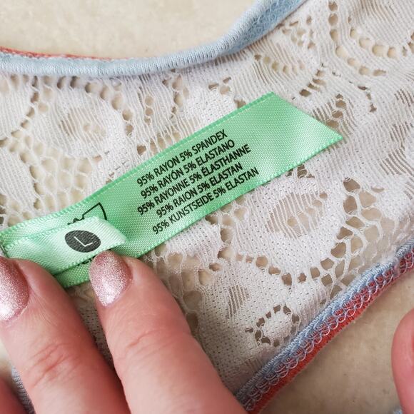 Honeydew Intimates Short Pajamas L Lace Trim Racerback Top Loungewear Soft Comfy - Picture 3 of 10